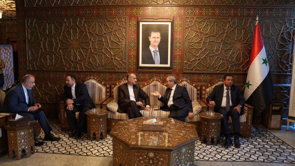 After meeting Syrian president, PM and FM, Iran FM @Amirabdolahian left Damascus for Beirut