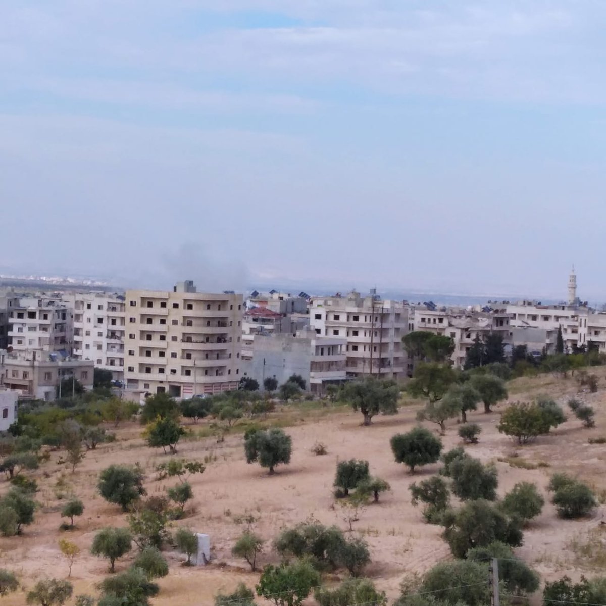 Artillery and missile shelling by government forces on the vicinity of the city of Jericho, south of Idlib