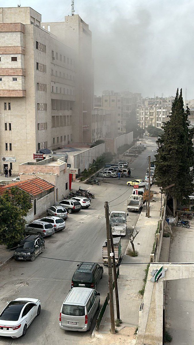 Assad's forces targeted the National Hospital of Idlib-city with heavy artillery. Syria