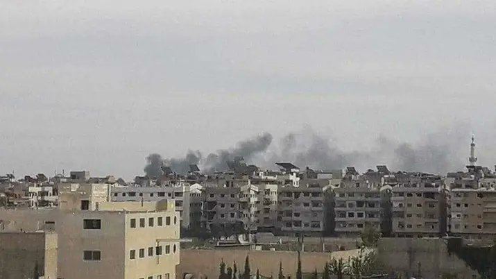 Israeli airstrikes targeting Zeinab district in South Damascus outskirts