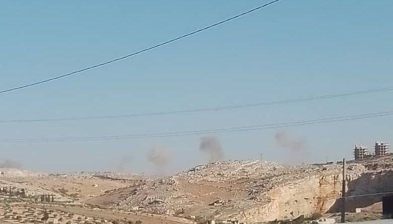 Assad forces shelling Arihah in Idlib with MLRS