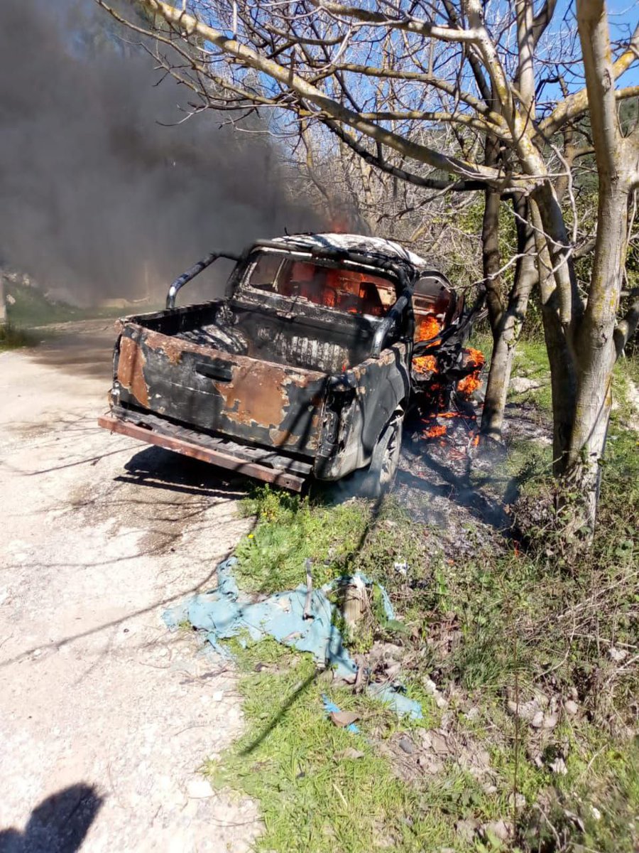 Pro-Assad forces targeted a vehicle for Al-Nusra Front militants on the axis of the northern Latakia countryside with an FPV suicide drone, which led to its destruction and killing, and wounding of the militants inside it.