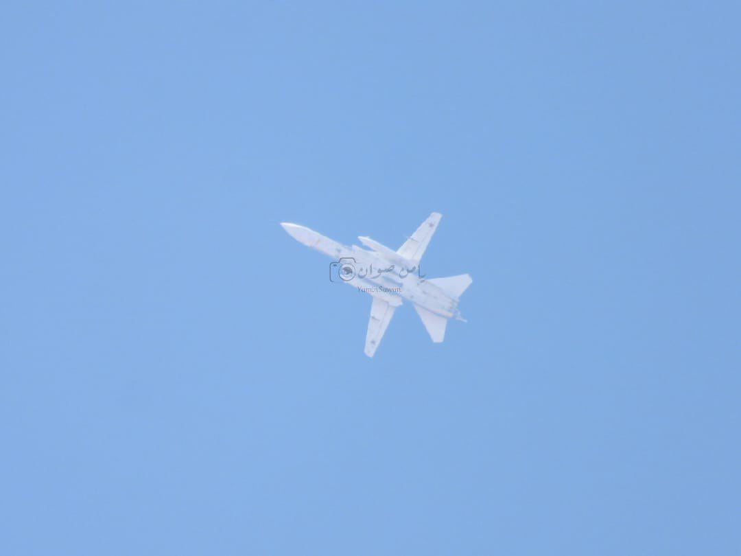 Russian  aircraft flying over the skies of Idlib