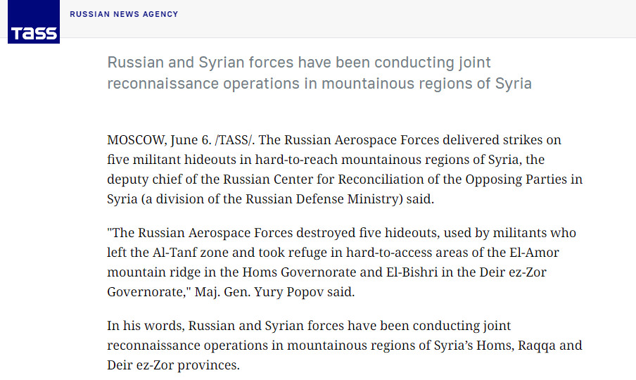 East Syria: Russian Air Force is conducting airstrikes every day vs alleged ISIS-held positions. Assad's forces still heavily rely on foreign help, including on the ground. And to cover up their failure, the usual Kremlin propaganda IS comes from Al-Tanf zone (~130 km from Bishri)