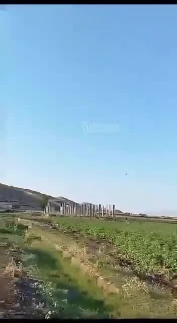 The moment a resident's car was targeted with an FPV drone by Assad forces in the village of Al-Zaqqum in Al-Ghab Plain