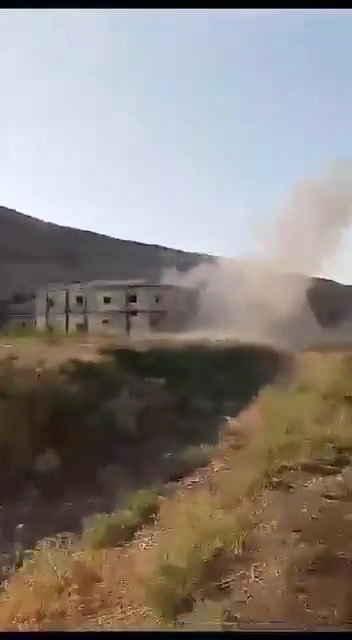 The moment a resident's car was targeted with an FPV drone by Assad forces in the village of Al-Zaqqum in Al-Ghab Plain