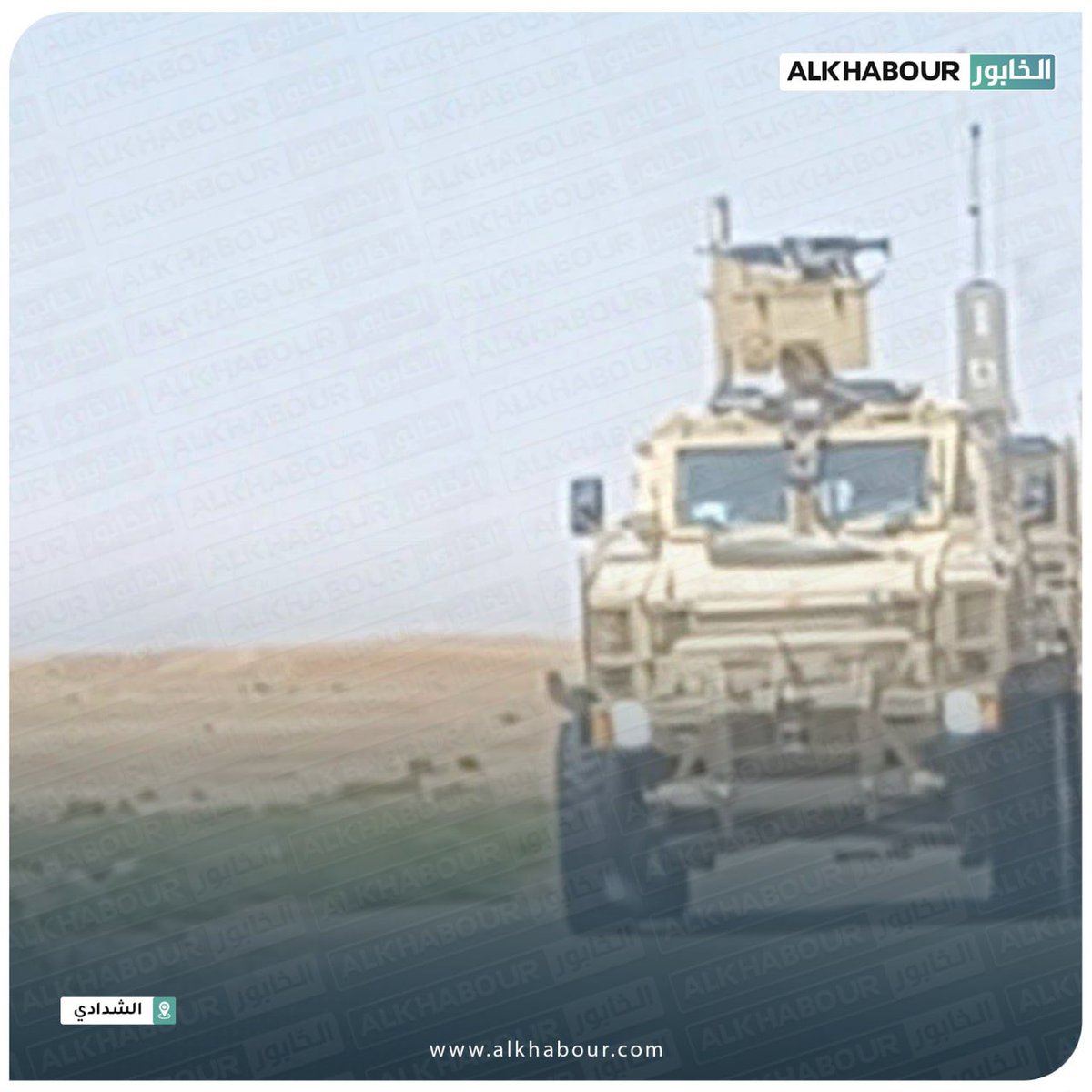 Pictures show a convoy of international coalition forces heading from the city of Al-Shaddadi to Deir ez-Zor following the attack launched by tribal forces on YPG militia positions in the eastern countryside of Deir ez-Zor.