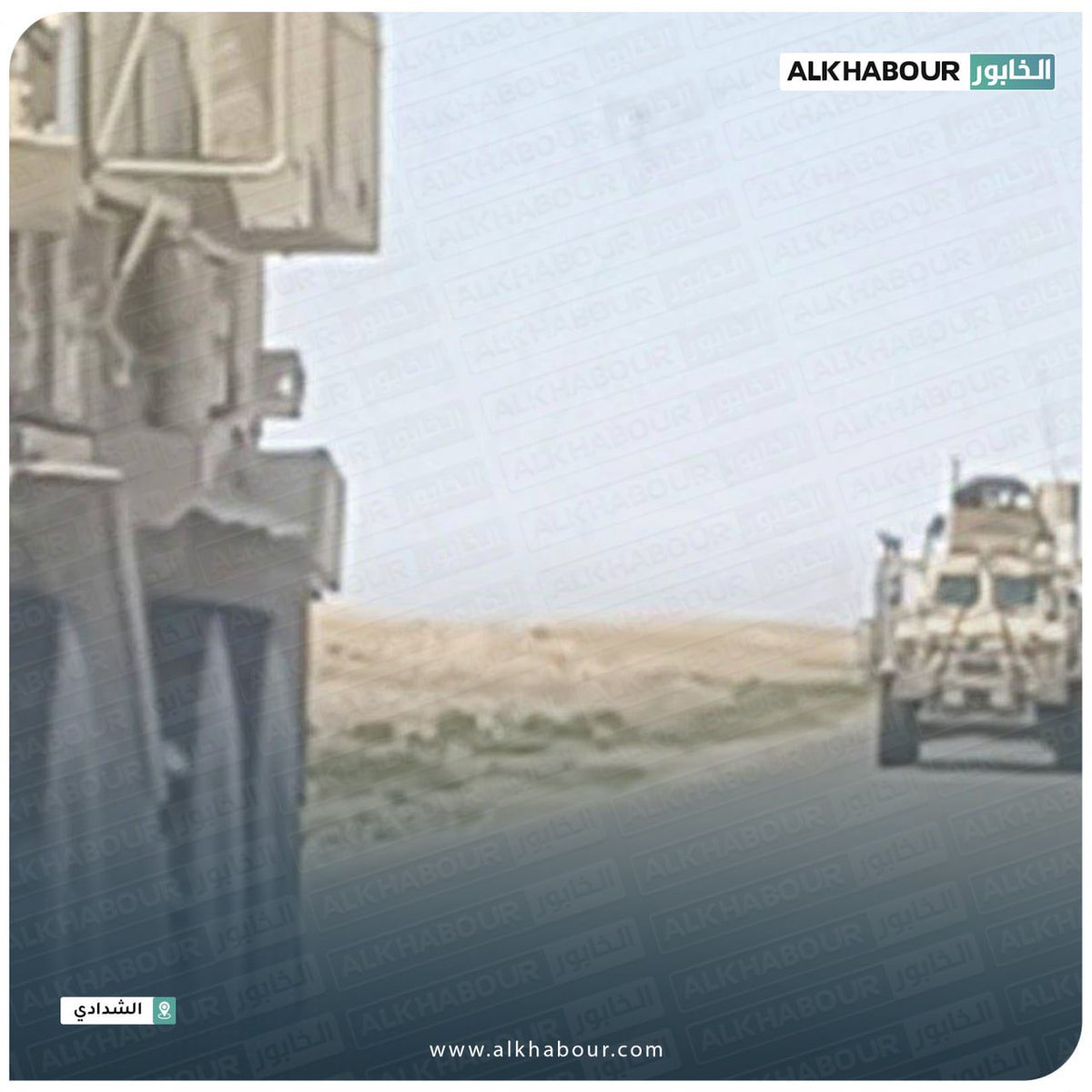 Pictures show a convoy of international coalition forces heading from the city of Al-Shaddadi to Deir ez-Zor following the attack launched by tribal forces on YPG militia positions in the eastern countryside of Deir ez-Zor.