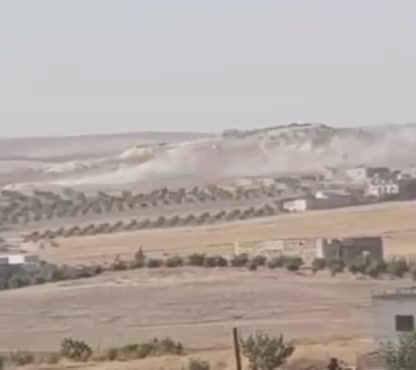 The Turkish military carried out several heavy artillery strikes on the northern Manbij countryside