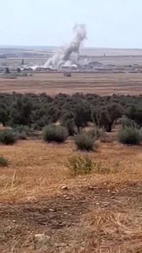 Syria: aftermath of Turkish army shelling on Menagh Airbase (SDF-YPG held) in the North Aleppo countryside