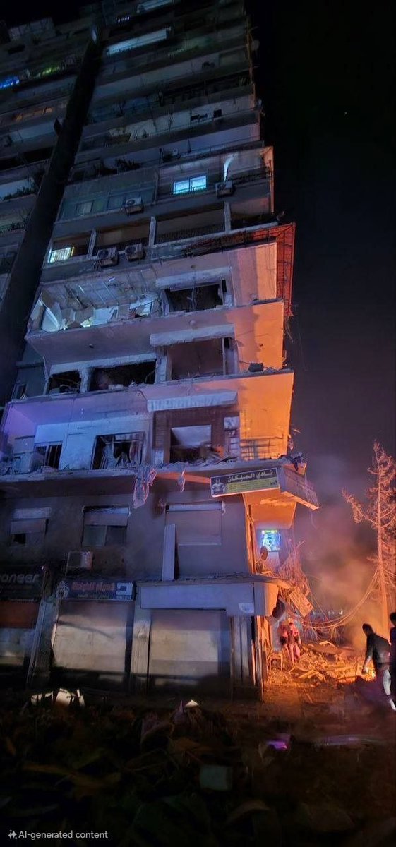 Parece que um andar de um prédio de apartamentos no bairro de al-Mezzah, em Damasco, foi atingido. Isso pode ser uma tentativa direcionada a alguém pelos israelenses