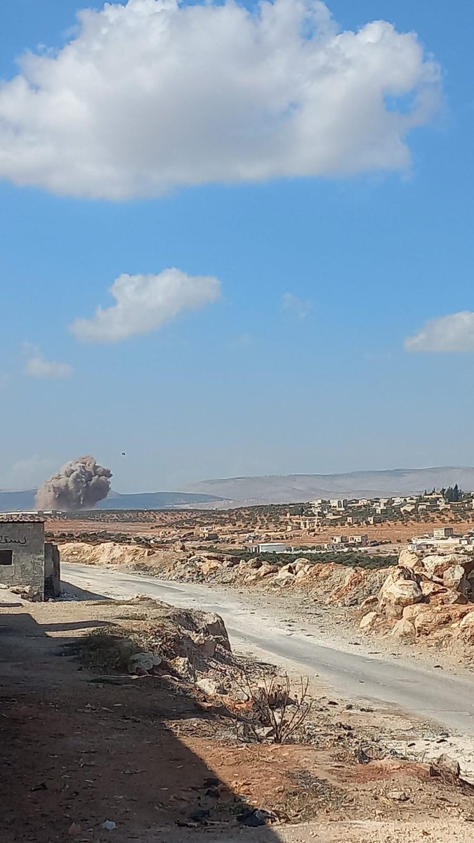 Russia resumed airstrikes, targeting area of Basanqul in the W. Idlib countryside but also now the Northern countryside (area of Batinta).  4th warplane took off from Khemimim Airbase