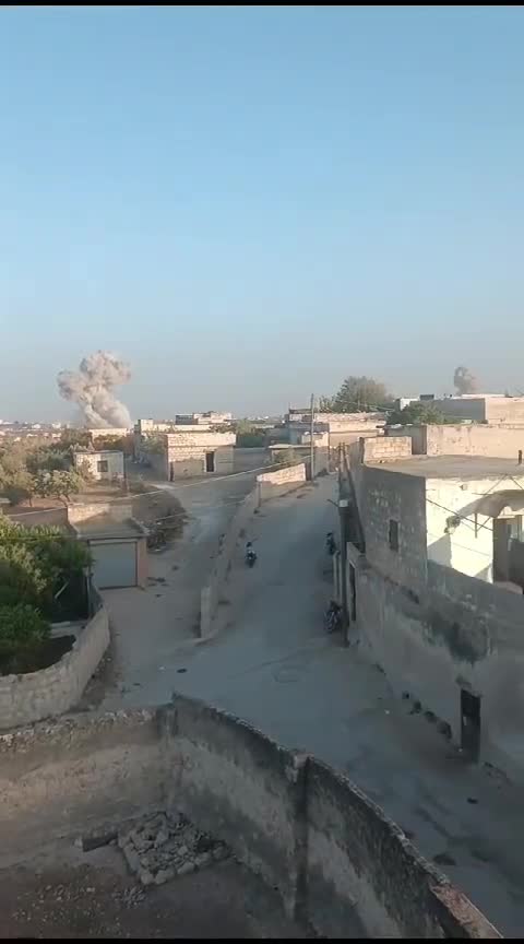 Scenes from the violent Russian raids targeting the western areas of Idlib city