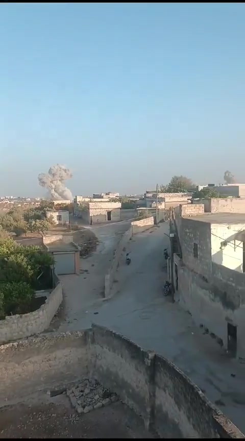 Scenes from the violent Russian raids targeting the western areas of Idlib city