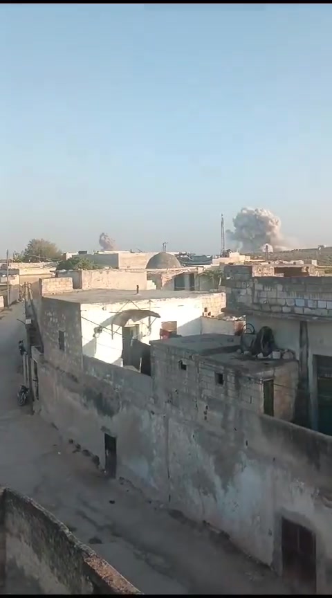 Scenes from the violent Russian raids targeting the western areas of Idlib city