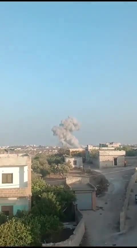 Scenes from the violent Russian raids targeting the western areas of Idlib city