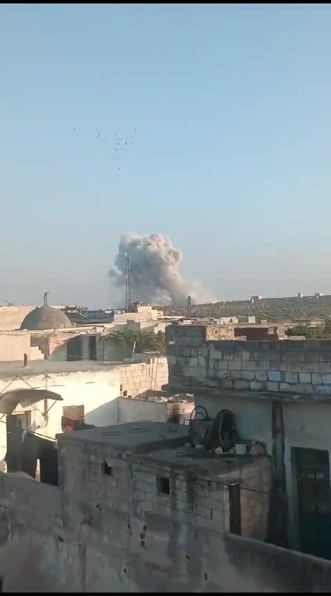 Scenes from the violent Russian raids targeting the western areas of Idlib city