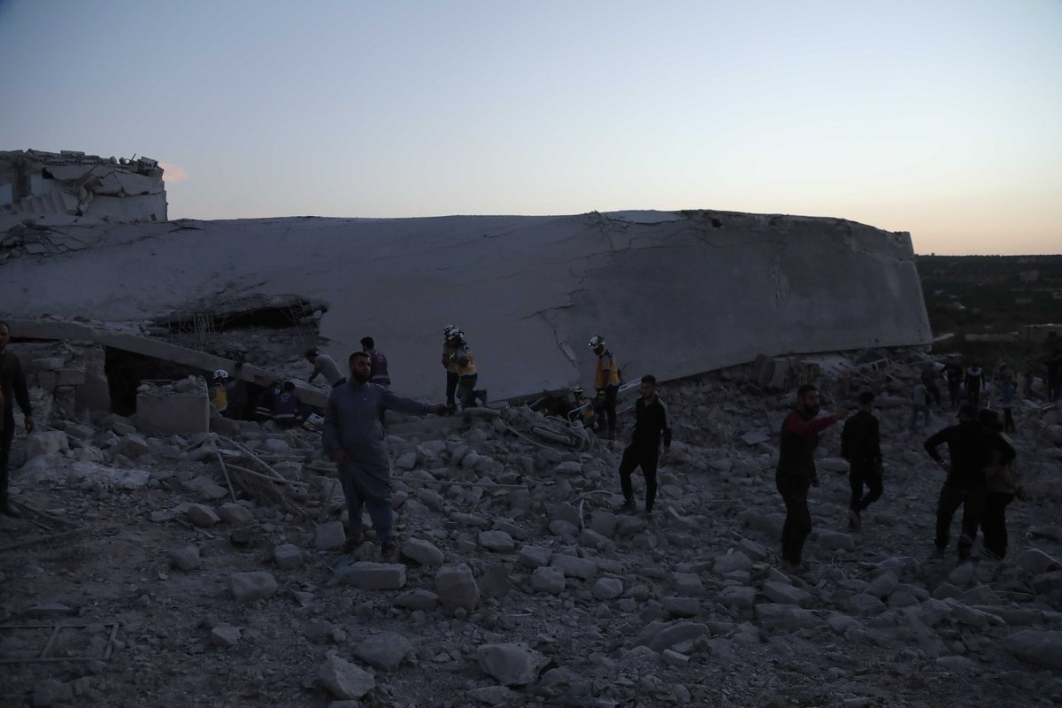 Most of the casualties resulting from the Russian airstrikes that targeted the sawmill on the outskirts of Idlib city, on Wednesday, October 16, are in critical condition, and there are people trapped under the rubble, which makes it likely that the number of victims of the Russian airstrikes will rise as search and rescue operations continue in the area, - White Helmets