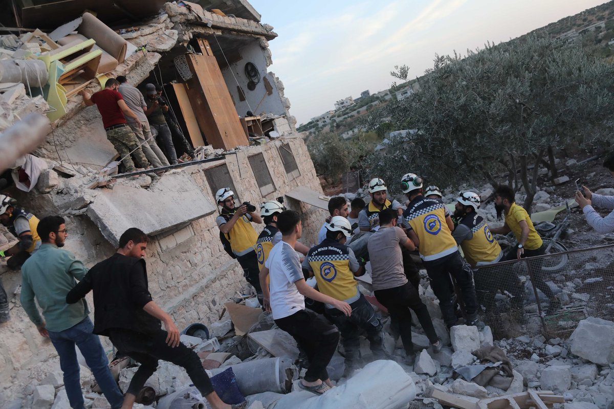 Most of the casualties resulting from the Russian airstrikes that targeted the sawmill on the outskirts of Idlib city, on Wednesday, October 16, are in critical condition, and there are people trapped under the rubble, which makes it likely that the number of victims of the Russian airstrikes will rise as search and rescue operations continue in the area, - White Helmets