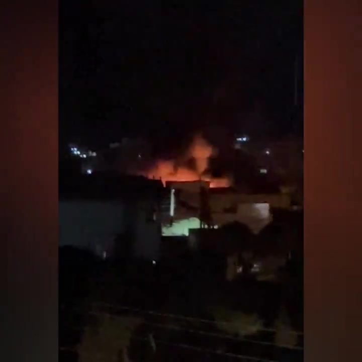 The Turkish strike in the center of the city of Kobane