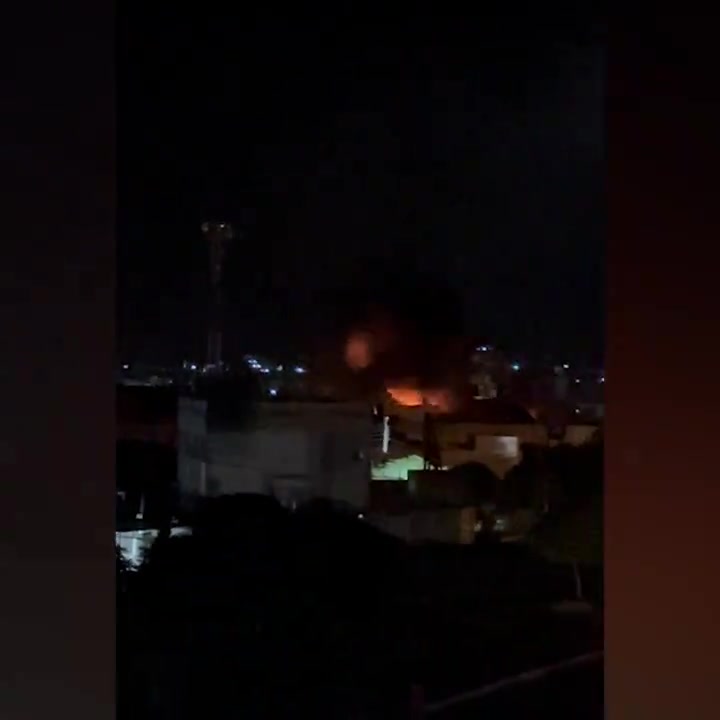 The Turkish strike in the center of the city of Kobane