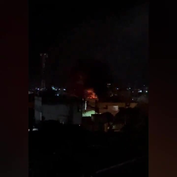 The Turkish strike in the center of the city of Kobane