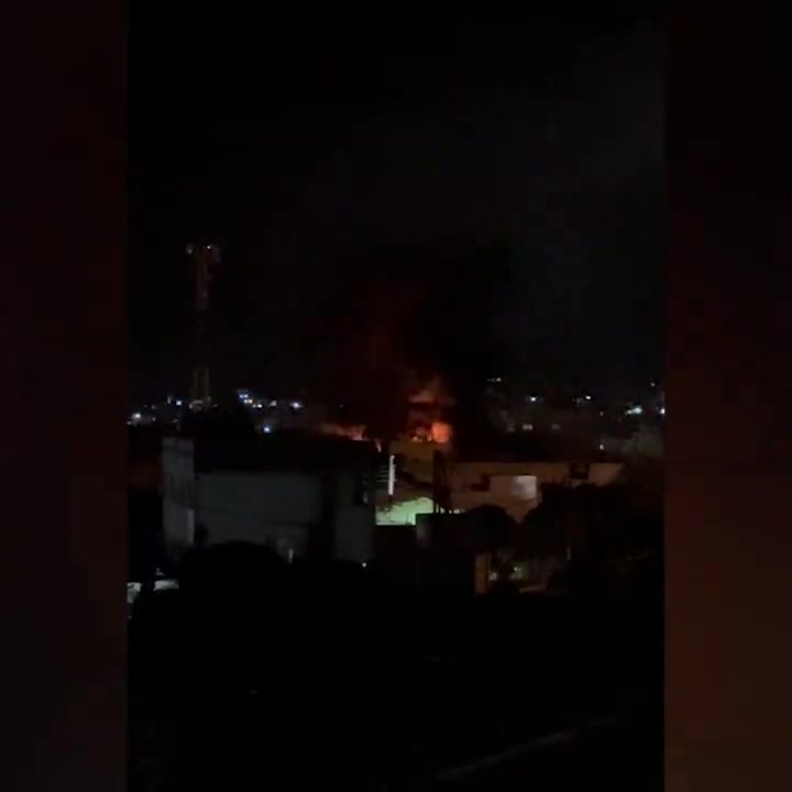 The Turkish strike in the center of the city of Kobane