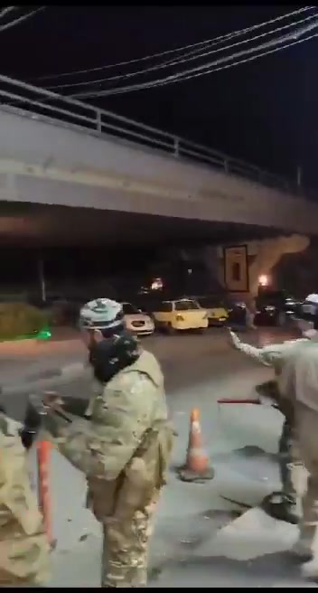 Syrian rebels are present at the Al Kura roundabout in the heart of Aleppo