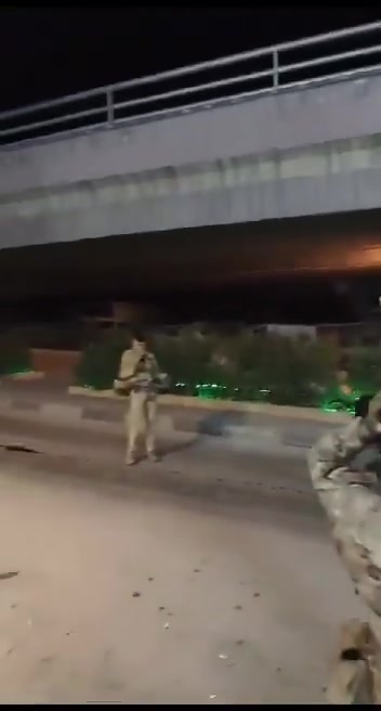 Syrian rebels are present at the Al Kura roundabout in the heart of Aleppo