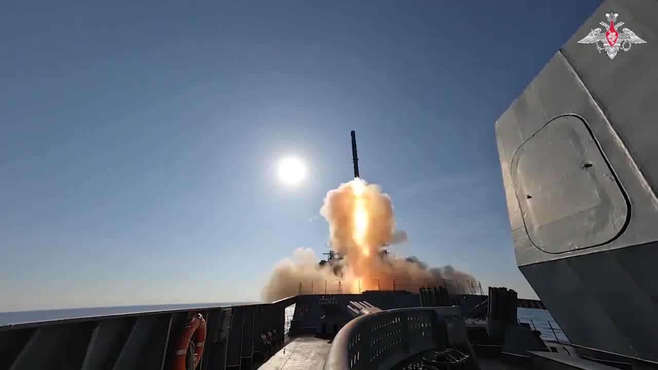 Russian warships and submarine fired hypersonic Zircon missiles, and launched a Kalibr cruise missile during exercise on December 3, - Russian MoD says. The exercise involves over 1,000 military personnel, 10 ships and support vessels, 24 aircraft, including Russian Aerospace Forces MiG-31I fighters with Kinzhal hypersonic missiles and the Bastion coastal missile system