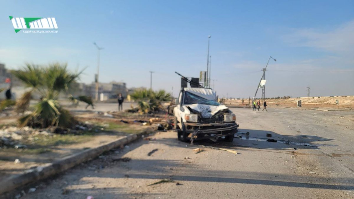 Hama city after it was stormed by the Military Operations Department and the Assad government announced its withdrawal from it