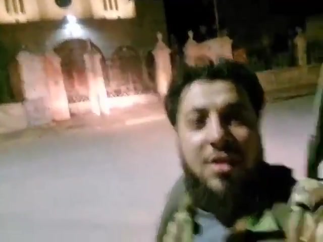 Rebels inside the city of Mahardah in the Hama countryside