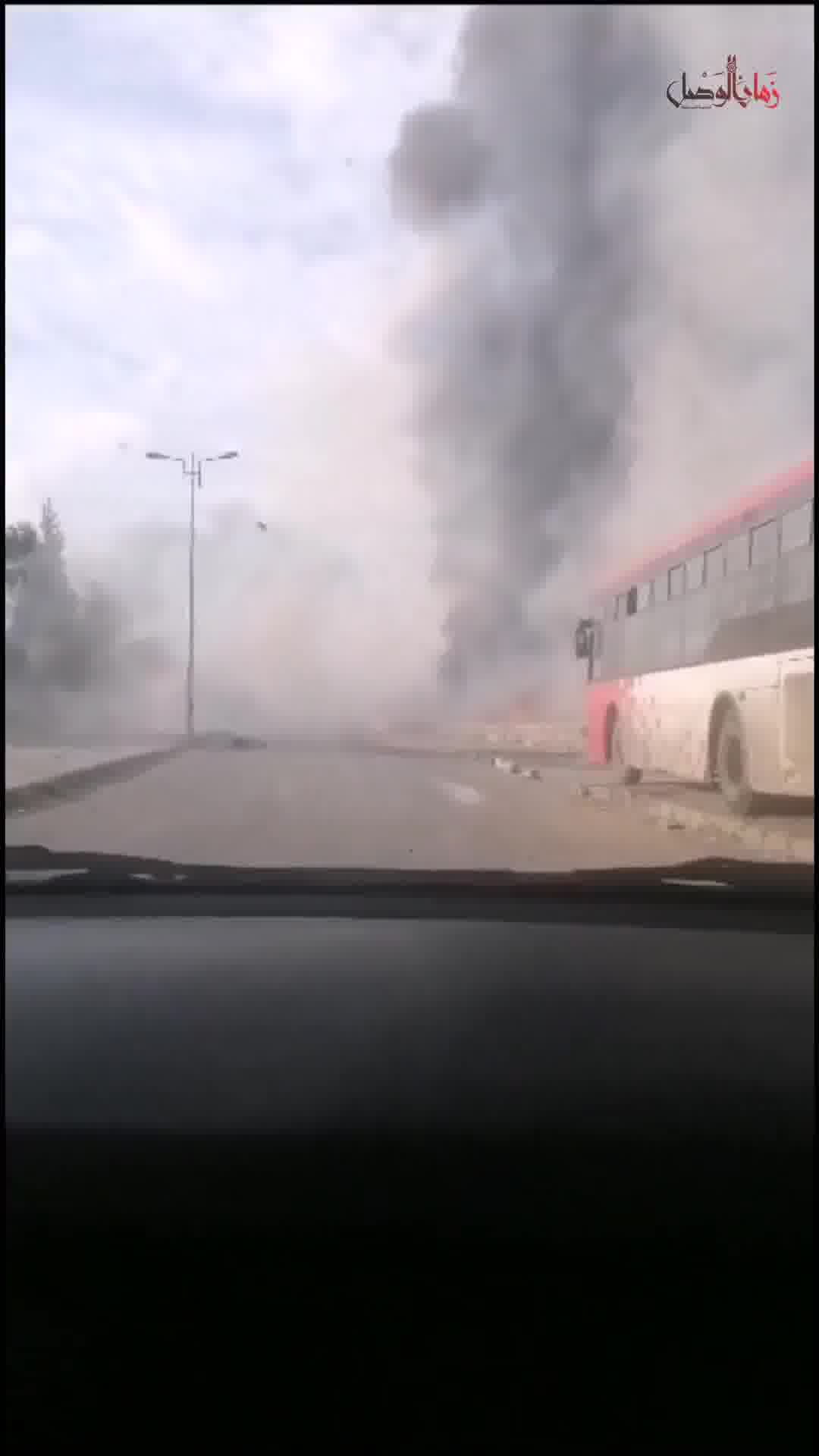 Tank explosion under the southern ring road in Damascus