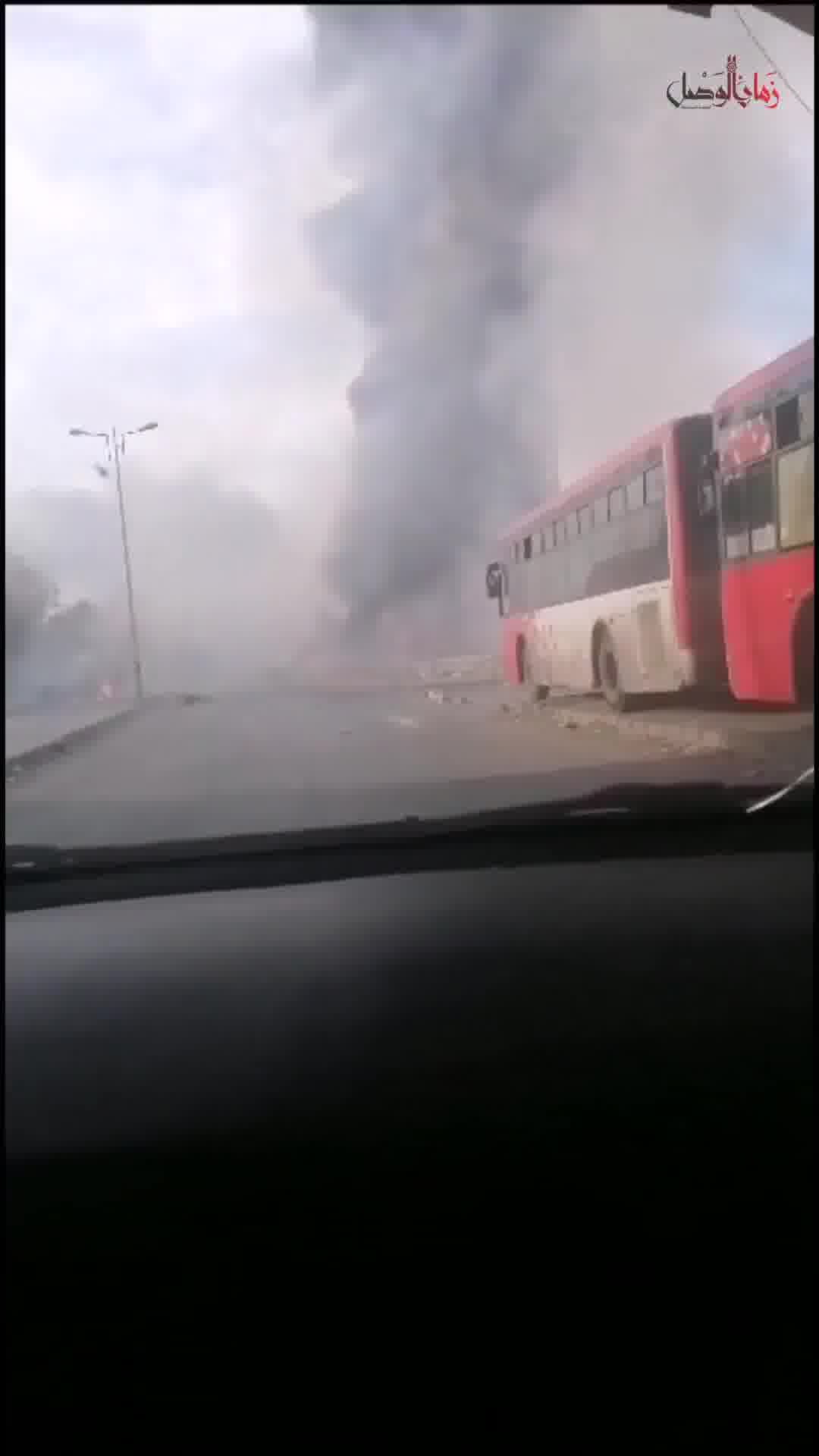 Tank explosion under the southern ring road in Damascus