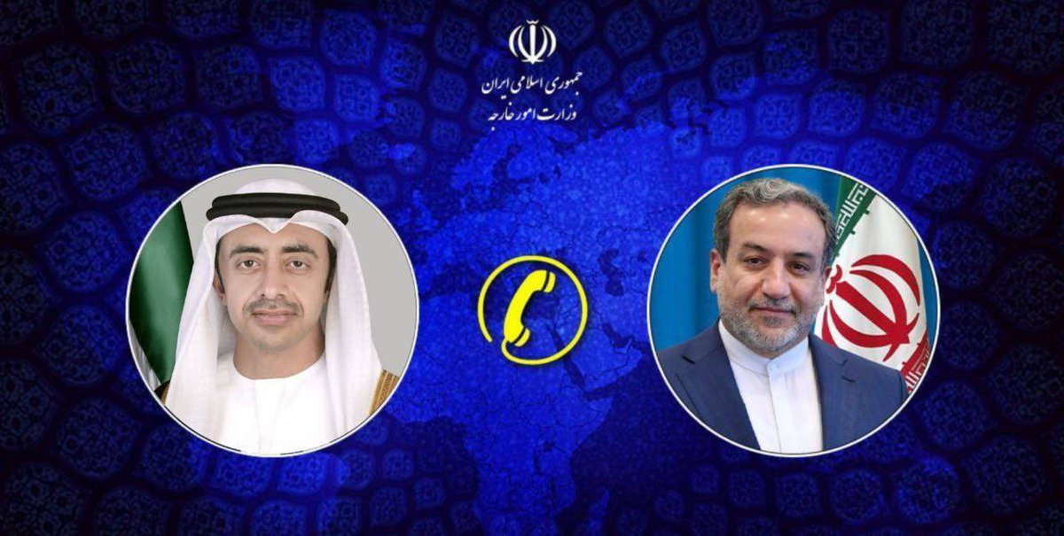 Foreign ministers of Iran and UAE had a phone conversation on Thursday to discuss Syrian developments as well as cessation of Israeli strikes on Syria. They also stressed preserving Syrian territorial integrity