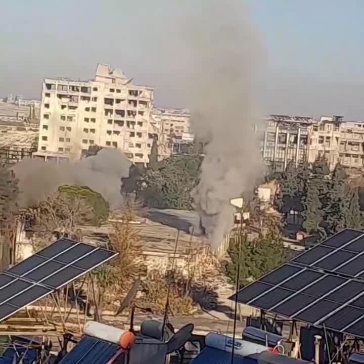 Fire in an ammunition depot at Al-Muhallab barracks in Aleppo