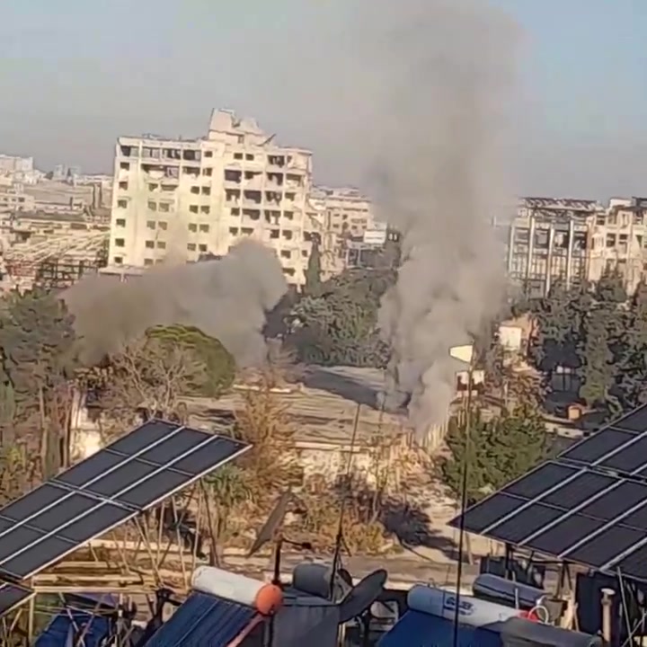 Fire in an ammunition depot at Al-Muhallab barracks in Aleppo