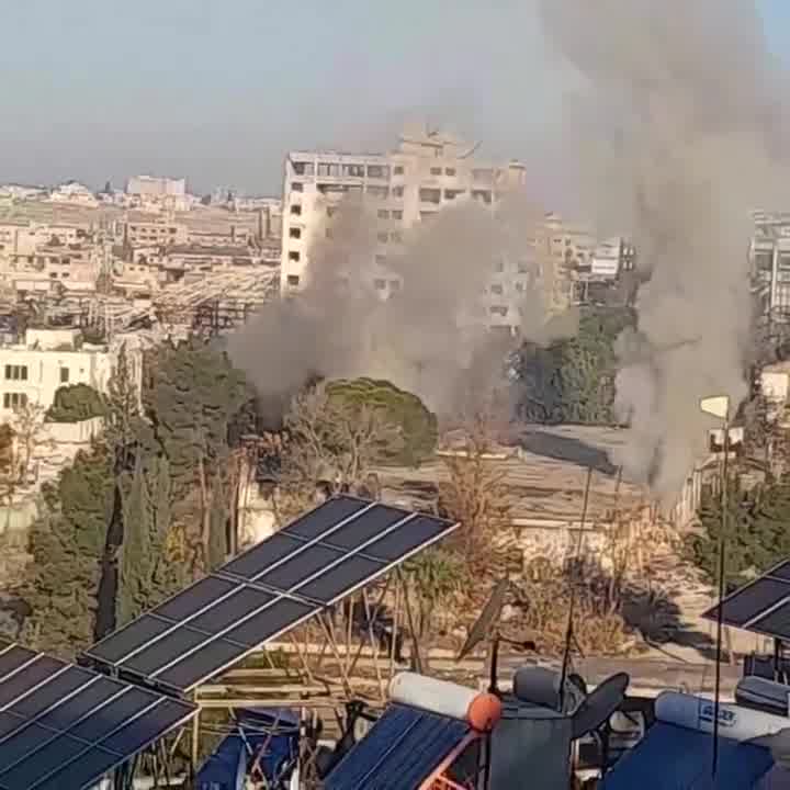 Fire in an ammunition depot at Al-Muhallab barracks in Aleppo