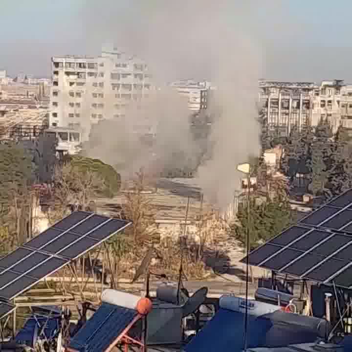 Fire in an ammunition depot at Al-Muhallab barracks in Aleppo