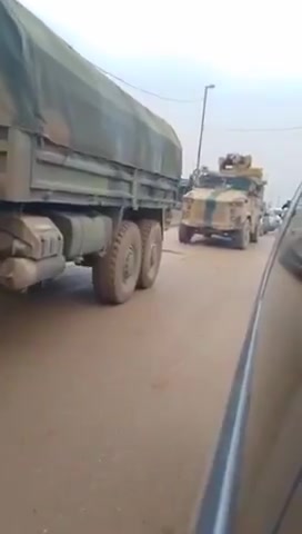 Reportedly Turkish army convoy entered the town of Manbij