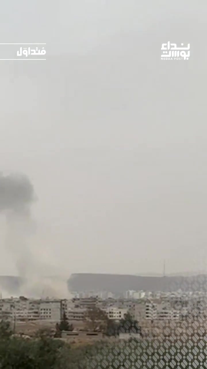 Israeli airstrikes target Sahnaya in the Damascus countryside.