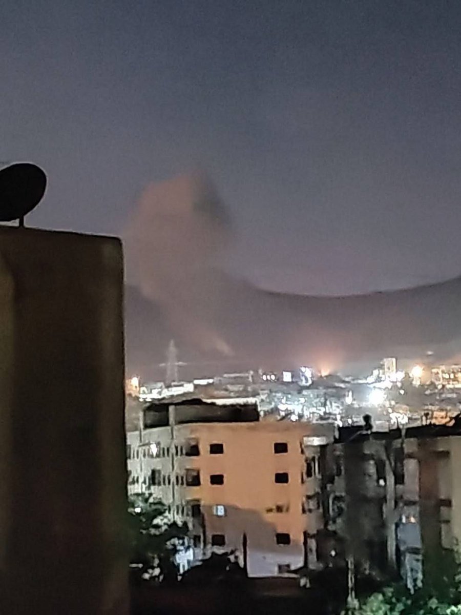 Israeli raids target an area between Barzeh and the Harasta suburb in the Damascus countryside