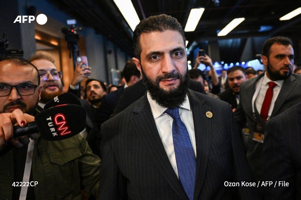 Syrian President Ahmed al-Sharaa on Wednesday meets France's Emmanuel Macron in Paris on his first visit to Europe since overthrowing longtime ruler Bashar al-Assad.