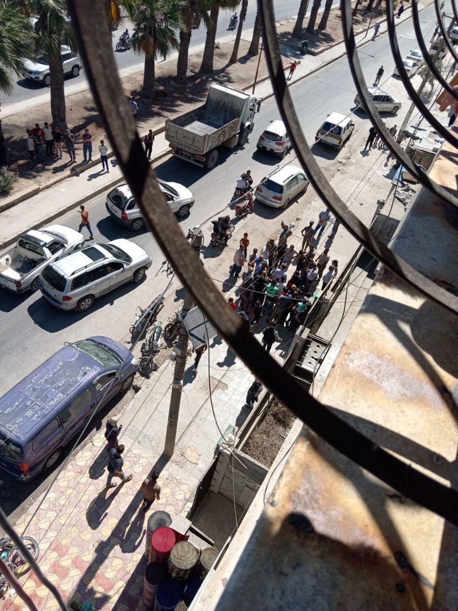 A man was killed after being shot by militants on a motorcycle in Arba’een Street in the centre of Idlib city