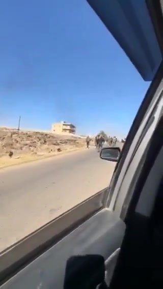 A video of the moment the Syrian army entered the town of Al-Mazra'a in the Sweida countryside after taking control of it.
