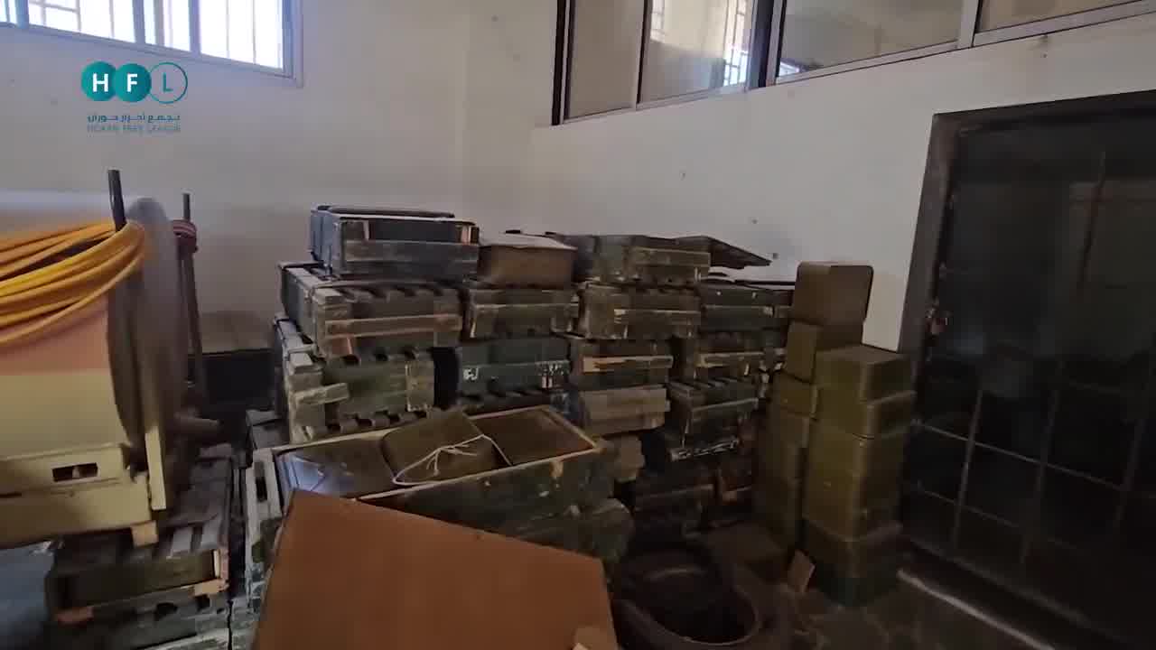 South Syria: more spoils seized from local Druze factions, including an ammo depot in the town of Mazraa (W. Suwayda). Aim of ongoing operations is to disarm those militias