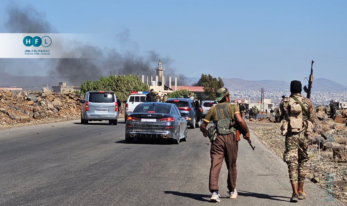 Israeli airstrike(s) just targeted the town of Mazraa (West Suwayda) after it was freshly captured by Damascus forces
