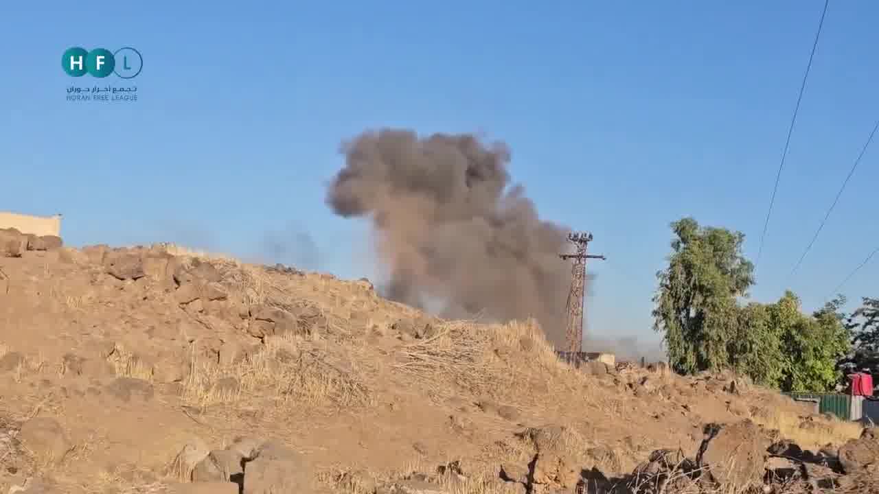 Israeli airstrike(s) just targeted the town of Mazraa (West Suwayda) after it was freshly captured by Damascus forces