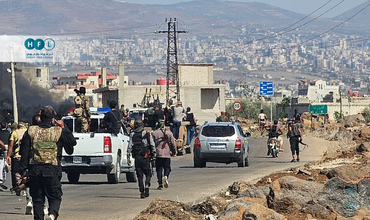 Israeli airstrike(s) just targeted the town of Mazraa (West Suwayda) after it was freshly captured by Damascus forces