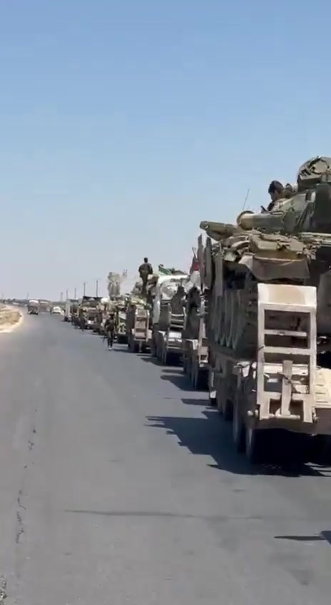 Syrian Arab Army forces begin withdrawing heavy machinery from Sweida, in preparation for handing over the city's neighborhoods to the Internal Security Forces